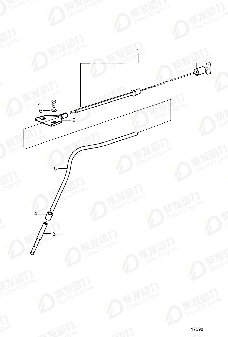 VOLVO Dipstick 471828 Drawing